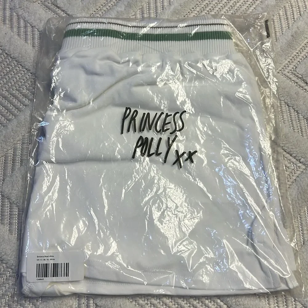 PRINCESS POLLY - EMBERIA SKORT WHITE